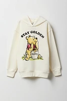 Haut à capuchon avec imprimé Pooh Stay Golden pour fille