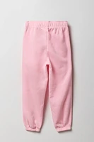 Jogger rose à imprimé Stitch pour fille