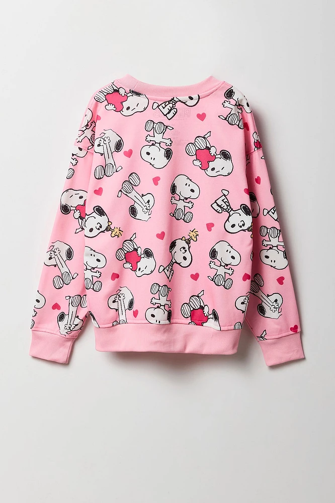 Girls Snoopy Printed Sweatshirt