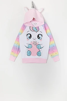 Girls Magic Unicorn Character Hoodie