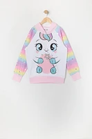 Girls Magic Unicorn Character Hoodie