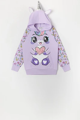 Girls Love Yourself Unicorn Character Hoodie