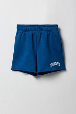 Short en molleton à imprimé City pour fille