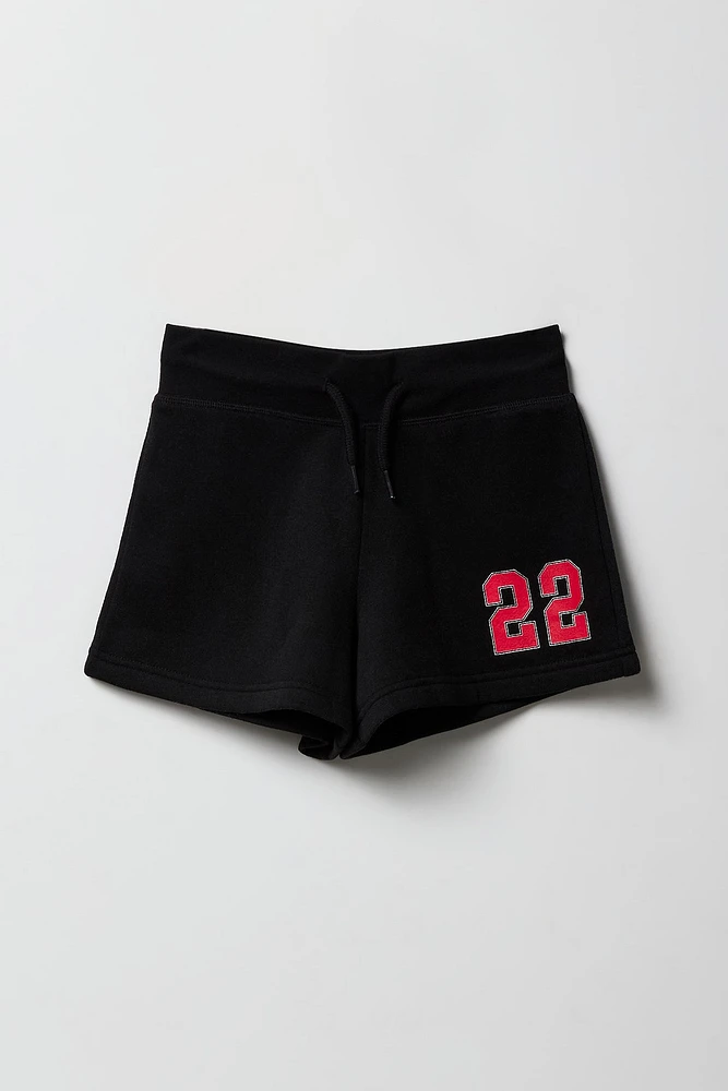 Girls Active Graphic Fleece Short