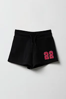 Girls Active Graphic Fleece Short