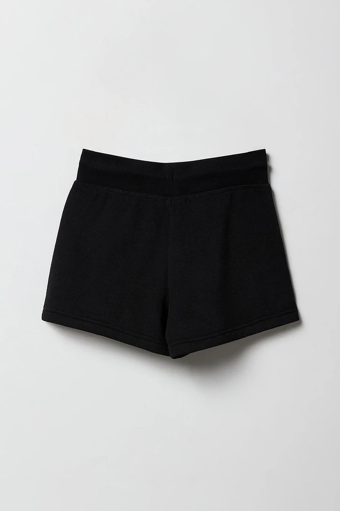 Girls Active Graphic Fleece Short