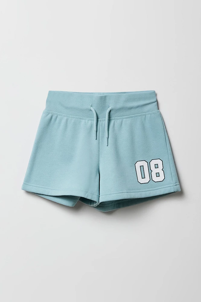 Girls Active Graphic Fleece Short