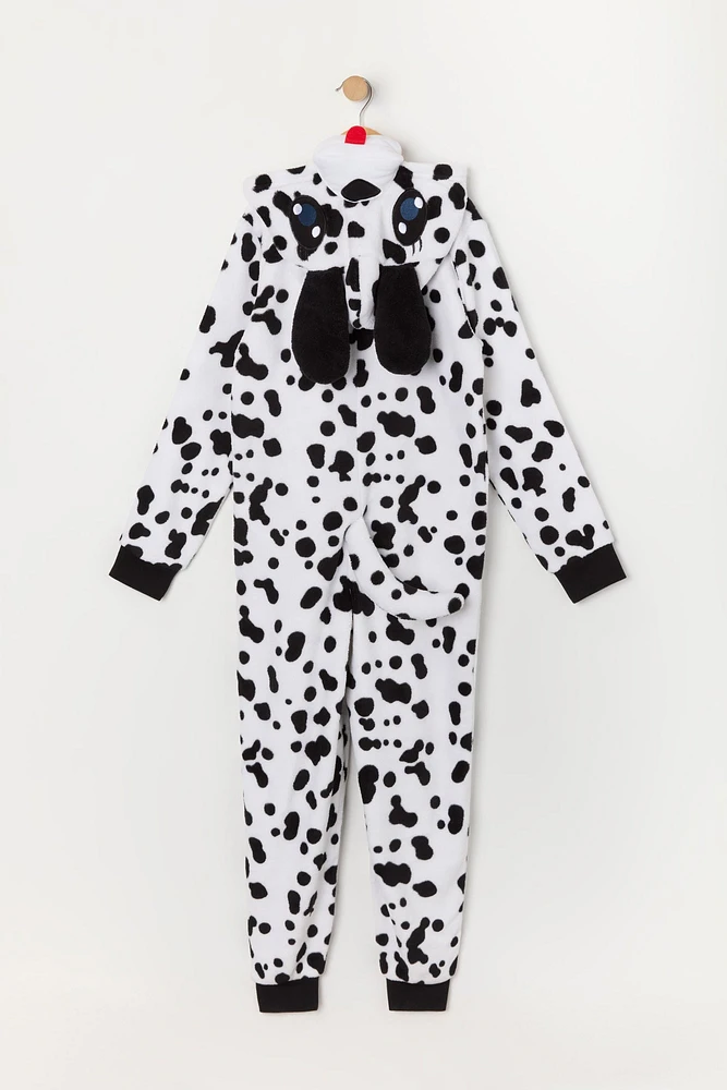 Combinaison en peluche Dalmatien 3D pour jeune