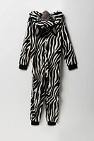 Youth 3D Zebra Plush Onesie