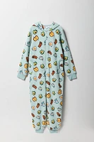 Youth Printed Plush Onesie