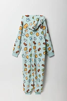 Youth Printed Plush Onesie