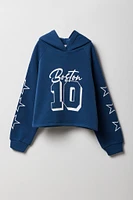Girls Graphic Fleece Hoodie & Short 2 Piece Set