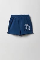 Ensemble avec haut à capuchon en molleton imprimé et short pour fille