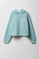 Girls Graphic Fleece Hoodie & Short 2 Piece Set