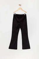 Girls Velour Ribbed Flare Pant