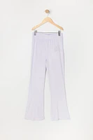 Girls Rhinestone Angel Velour Flare Pant