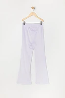 Girls Rhinestone Angel Velour Flare Pant