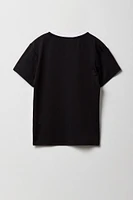 Girls Active Graphic Contrast T-Shirt