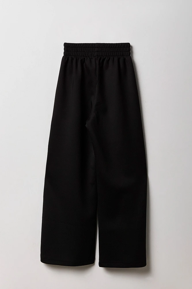 Pantalon Active à jambe large avec rayures latérales pour fille