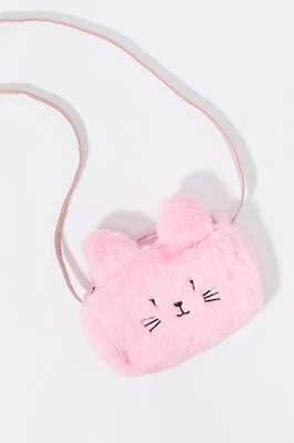 Girls Plush Bunny Crossbody Purse