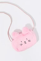 Girls Plush Bunny Crossbody Purse