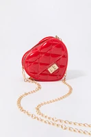 Quilted Heart Crossbody Purse