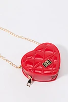 Quilted Heart Crossbody Purse