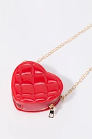 Quilted Heart Crossbody Purse