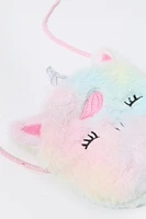 Sac à bandoulière Licorne en peluche pour fille