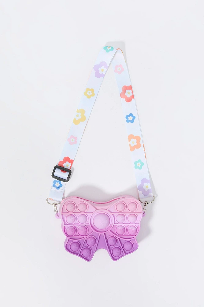 Girls Poppable Bow Crossbody Purse