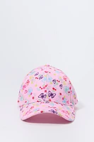 Girls Butterfly Print Baseball Hat