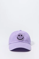 Casquette de baseball en Sherpa à imprimé Smiley Face pour fille