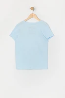 T-shirt bleu à imprimé Stitch pour fille