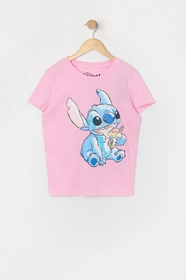 T-shirt à imprimé Stitch Ice Cream pour fille