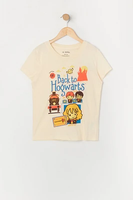 T-shirt à imprimé Hogwarts pour fille