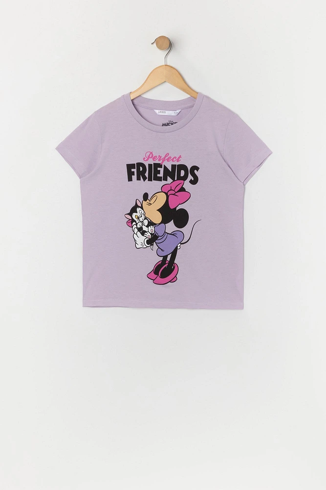 T-shirt à imprimé Minnie Mouse Perfect Friends pour fille