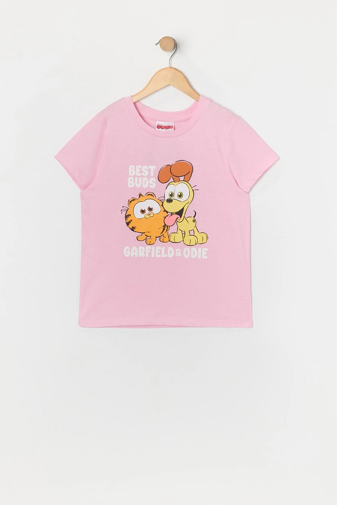 Girls Garfield and Odie Graphic T-Shirt