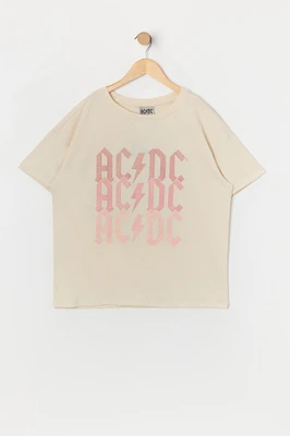 T-shirt à imprimé ACDC pour fille