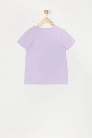 Girls Purple Hello Kitty Graphic T-Shirt
