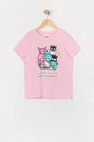 T-shirt rose à imprimé Hello Kitty and Friends pour fille