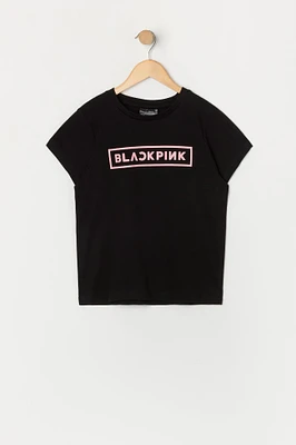 T-shirt à imprimé Blackpink pour fille