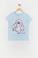 Girls Stitch Kisses Graphic T-Shirt