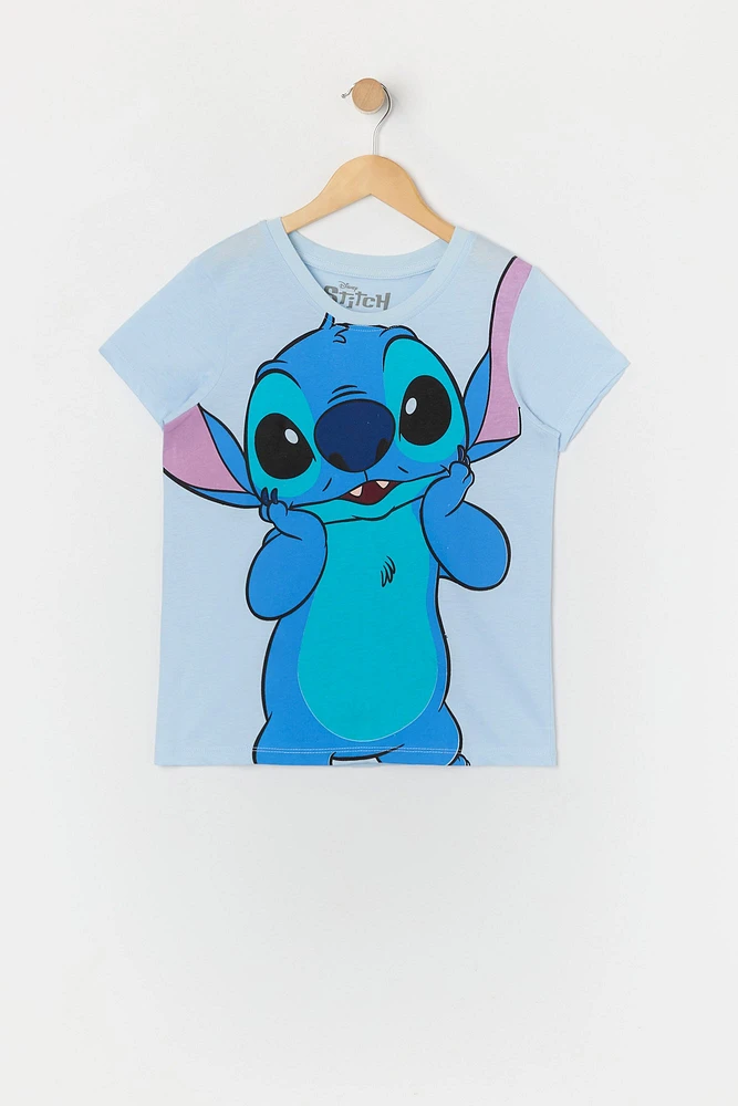 T-shirt Ã  imprimÃ© Stitch pour fille