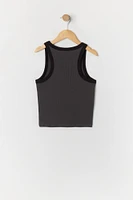 Girls New York Graphic Ribbed Ringer Tank