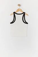 Girls Fearless Graphic Ribbed Ringer Tank