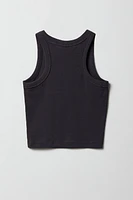 Débardeur côtelé avec motif brodé Brooklyn pour fille