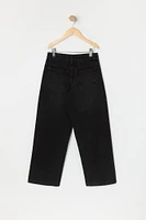 Girls Washed Wide Leg Jean