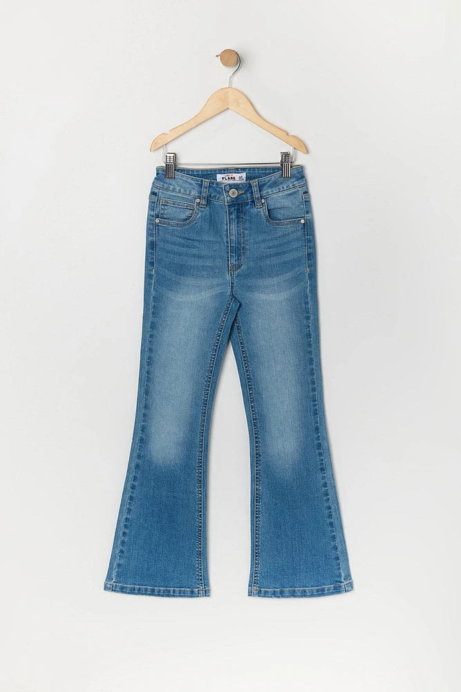 Girls High Rise Flare Jean