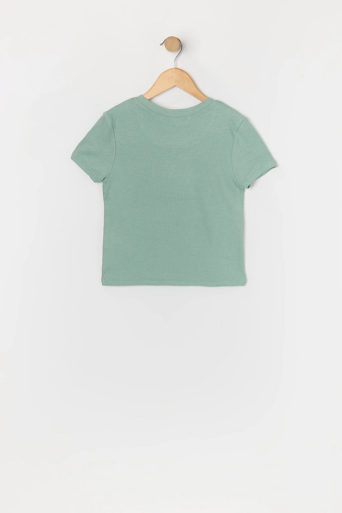 T-shirt à imprimé Lune avec pierres du Rhin pour fille