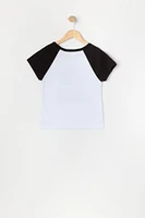 T-shirt raglan imprimÃ© pour fille